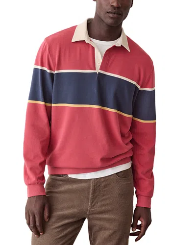 Marine Layer Luxe Jersey Rugby Polo In Pink