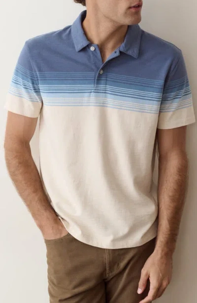 Marine Layer Luxe Slub Organic Cotton Pocket Polo In White
