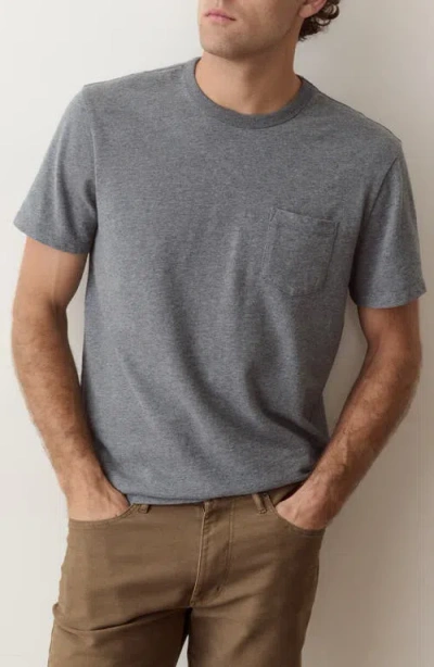 Marine Layer Luxe Slub Pocket T-shirt In Gray