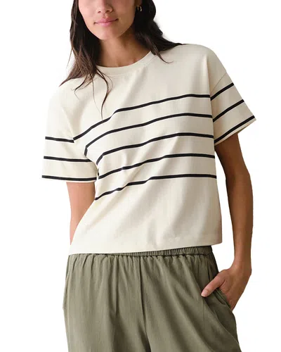 Marine Layer Luxe Sueded Crew Tee In Multi