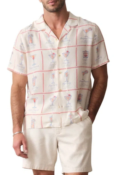Marine Layer Luzio Short Sleeve Button-up Shirt In Multi