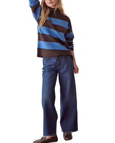 Marine Layer Maggie Cotton Blend Turtleneck Sweater In Multi