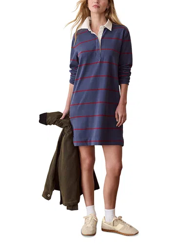 Marine Layer Maggie Cotton Rugby Mini Dress In Blue