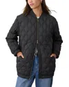 Marine Layer Marina Quilted Bomber Jacket In Black