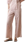 Marine Layer Marisol Pima Cotton Wide Leg Pants In Neutral