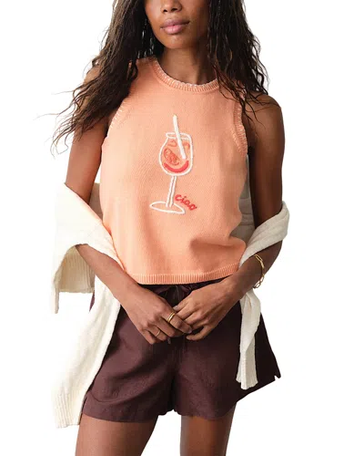 Marine Layer Marisol Sweater Tank Top In Orange