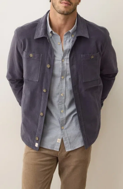 Marine Layer Max Moleskin Overshirt In Blue