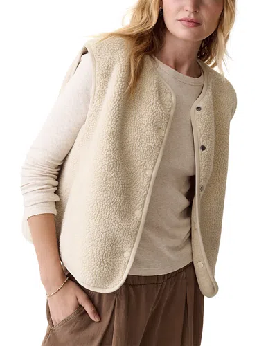 Marine Layer Mila Reversible Vest In Neutral