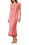 Marine Layer Mirage Sleeveless Midi Sweater Dress In Multi