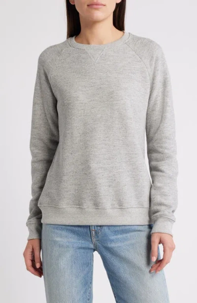Marine Layer Mock Twist Heather Sweatshirt In Heather Grey