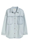 Marine Layer Molly Oversize Denim Shirt Jacket In Medium Wash