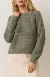 Marine Layer Montecito Crewneck Sweater In Moss