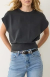Marine Layer Nova Organic Cotton Blend Bubble Top In Gray