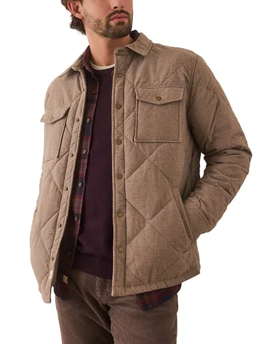 Marine Layer Olin Quilted Overshirt In Taupe