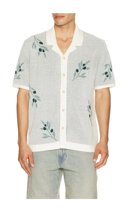 Marine Layer Olivo Resort Knitted Shirt In Gray