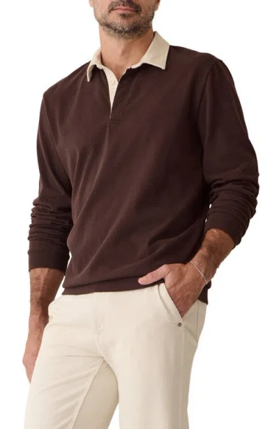 Marine Layer Luxe Jersey Rugby Polo In Animal Print