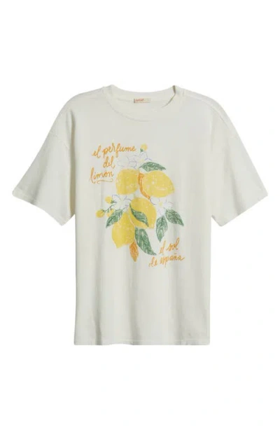 Marine Layer Oversize Hemp & Cotton Graphic T-shirt In White