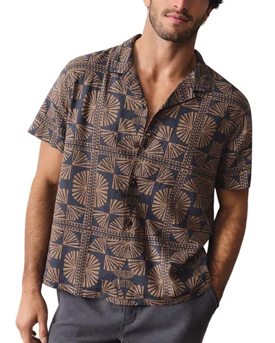 Marine Layer Pablo Tencel Linen Resort Shirt In Multi