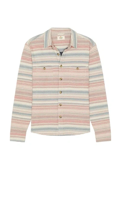 Marine Layer Pacifica Long Sleeve Shirt In Brown