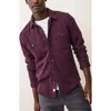 Marine Layer Pacifica Nep Stretch Twill Overshirt In Purple