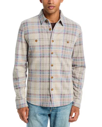 Marine Layer Pacifica Plaid Shirt In Gray
