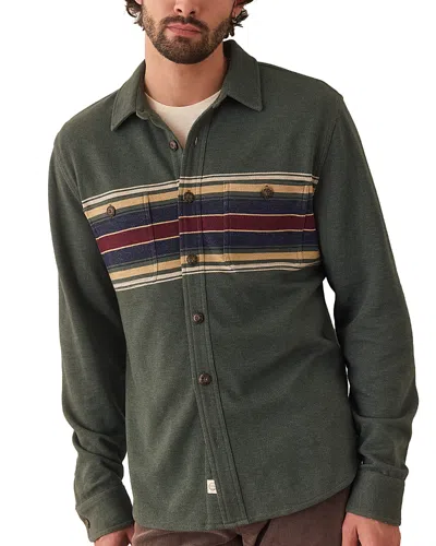 Marine Layer Pacifica Regular Fit Stretch Twill Shirt In Green Multi