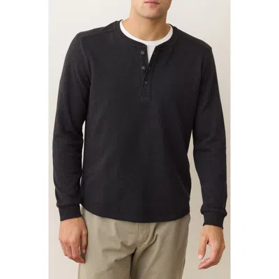 Marine Layer Pacifica Stretch Henley In Black