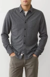 Marine Layer Pacifica Stretch Button Front Shirt In Gray