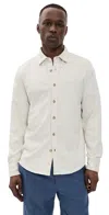 Marine Layer Pacifica Stretch Shirt Oatmeal Heather In White