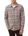 Marine Layer Pacifica Stretch Twill Overshirt Warm Plaid