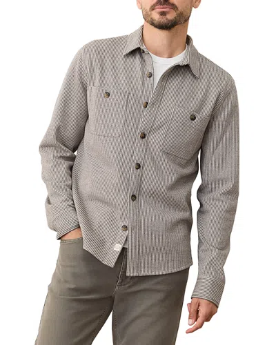 Marine Layer Pacifica Stretch Twill Overshirt In Brown