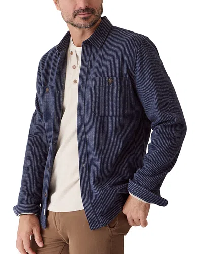 Marine Layer Pacifica Stretch Twill Overshirt In Blue