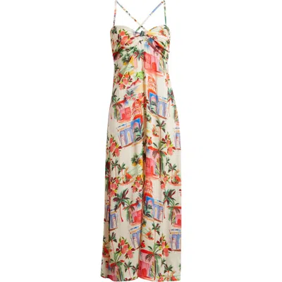 Marine Layer Paloma Postcard Print Dress In Multi