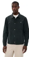 Marine Layer Patrick Canvas Overshirt Faded Black In Black