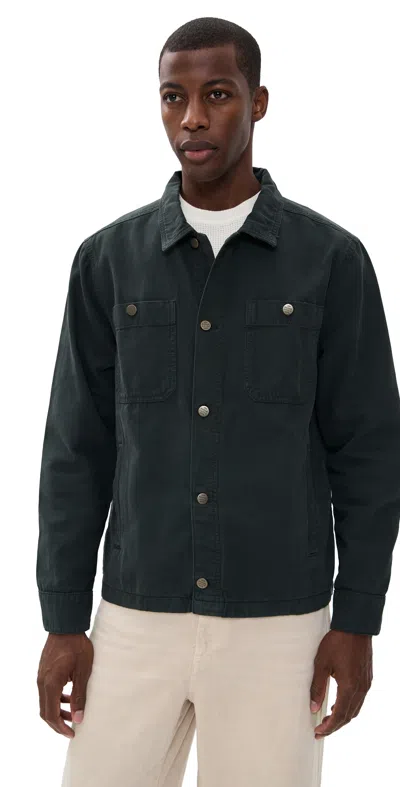 Marine Layer Patrick Canvas Overshirt Faded Black