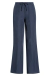Marine Layer Perfect Linen Blend Drawstring Pants In Blue