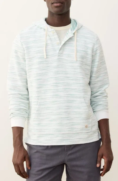 Marine Layer Portola Space Dye Stripe Slub Cotton Blend Beach Hoodie In Blue