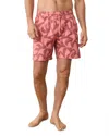 Marine Layer Printed Lined 6 Swim Shorts In Warm Abstract Print