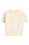 Marine Layer Puff Short Sleeve Suri Alpaca Blend Sweater In Neutral
