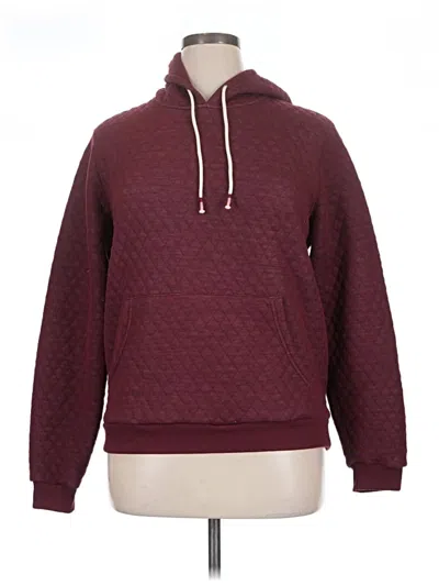 Pre-owned Marine Layer Pullover Hoodie In Burgundy