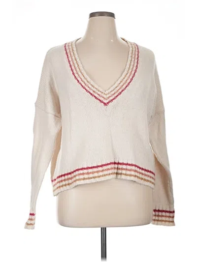 Pre-owned Marine Layer Pullover Sweater In Ivory