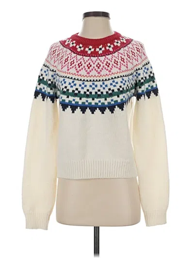 Pre-owned Marine Layer Pullover Sweater In White