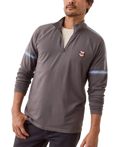 Marine Layer Quarter Zip Sweatshirt In Charcoal