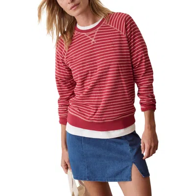 Marine Layer Raglan Sleeve Reversible Cotton Blend Top In Brown