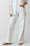 Marine Layer Railroad Stripe Wide Leg Jeans In Railroad Stripe