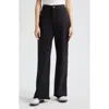 Marine Layer Raw Hem Wide Leg Jeans In Faded Black