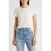Marine Layer Re-spun Signature Crewneck T-shirt In Natural