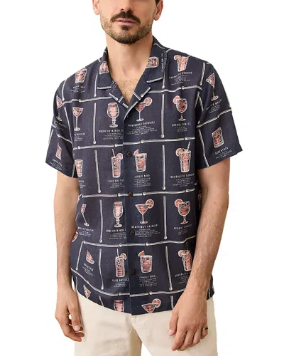 Marine Layer Regular Fit Print Camp Shirt In Blue