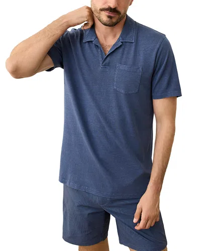 Marine Layer Regular Fit Resort Polo In Blue