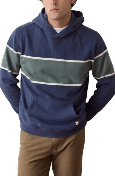 Marine Layer Relaxed Cloud 9 Colorblocked Hoodie In Blue